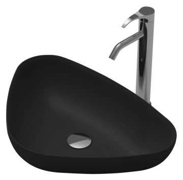 Мивка върху плот Интер iStone Solid Surface ICB686B 60см. полимермрамор черен мат ИНТЕР КЕРАМИК