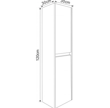 Колона Каролан ICP3012W 30/30/h120см бяла ИНТЕР КЕРАМИК