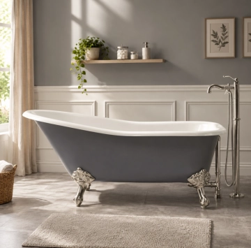 Вана Ретро 162.5/69.5/h80см. свободностояща сива ICSH1784GRAY ИНТЕР КЕРАМИК