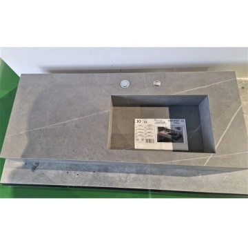 Мивка Pietra ICL12049/120G Right 120см дясна кварц сив мат ИНТЕР КЕРАМИК