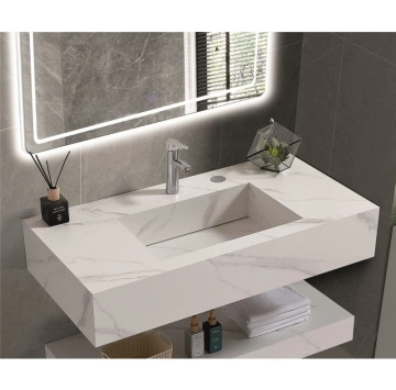 Мивка Pietra 80см кварц бял мат ICL12049/80W ИНТЕР КЕРАМИК