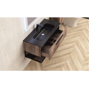 Шкаф за баня Интер ICP10050 Wooden 100см. MDF черен мат ИНТЕР КЕРАМИК