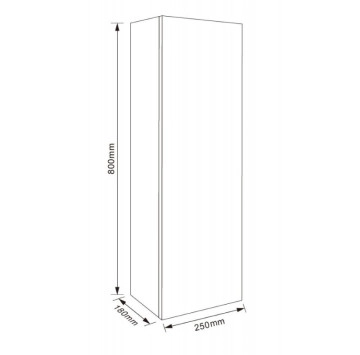 Колона Интер ICP2518-80 25/18/h80см. PVC бялa ИНТЕР КЕРАМИК