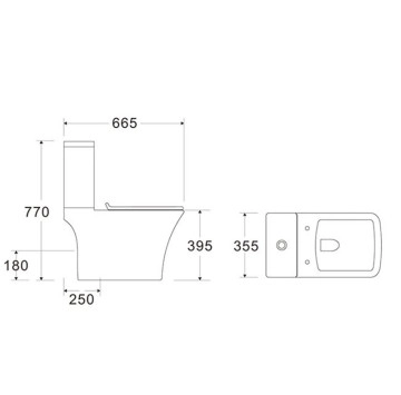 Моноблок Интер ICC7837S UF Rimless бял ИНТЕР КЕРАМИК