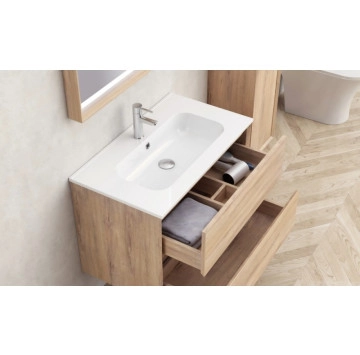 Шкаф за баня с мивка ICP7945 Wooden 81см дървесен ИНТЕР КЕРАМИК