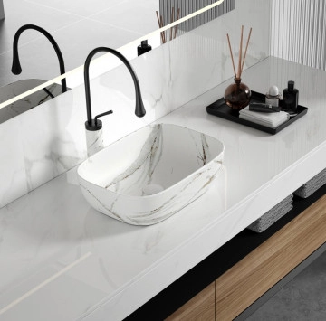 Мивка върху плот 887Marble 46см ИНТЕР КЕРАМИК